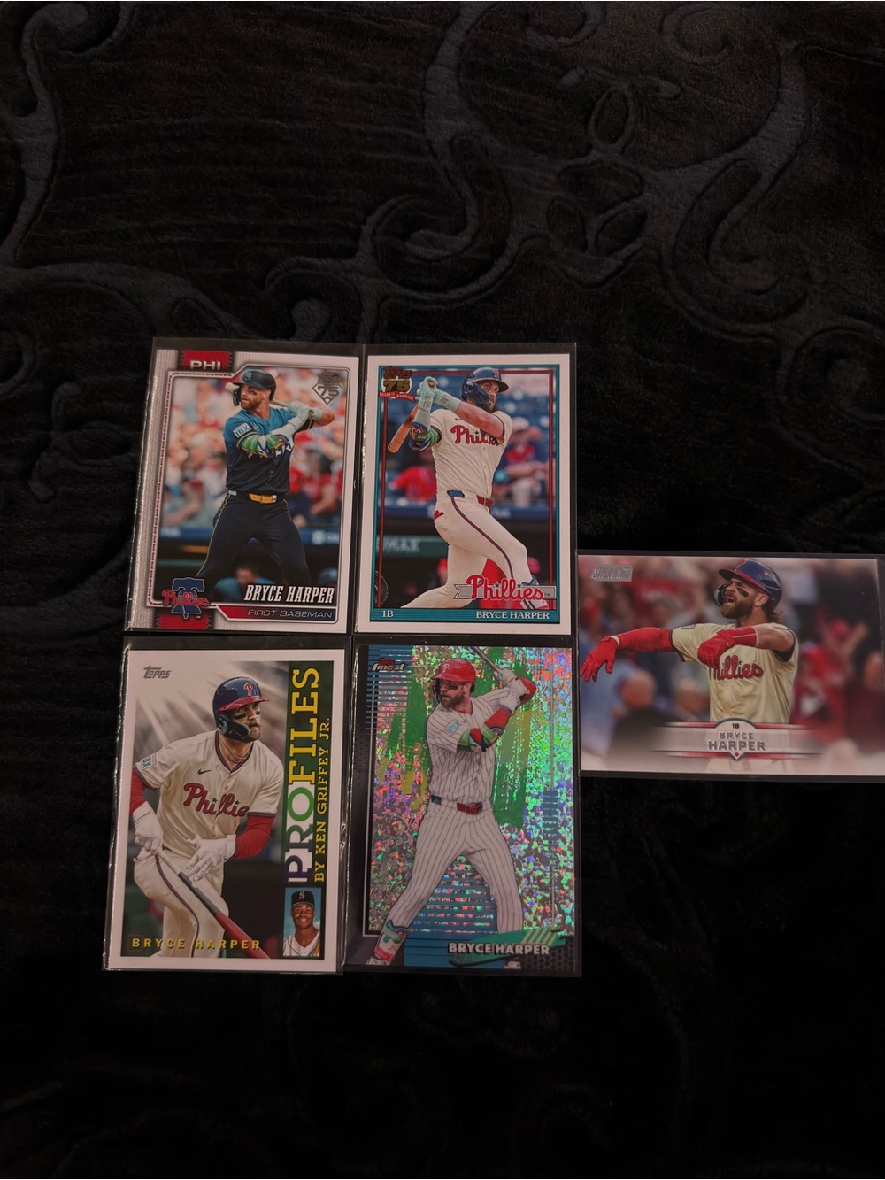 Bryce Harper 5 Card Lot Topps Finest ProFiles Phillies Baseball Cards - Picture 1 of 5